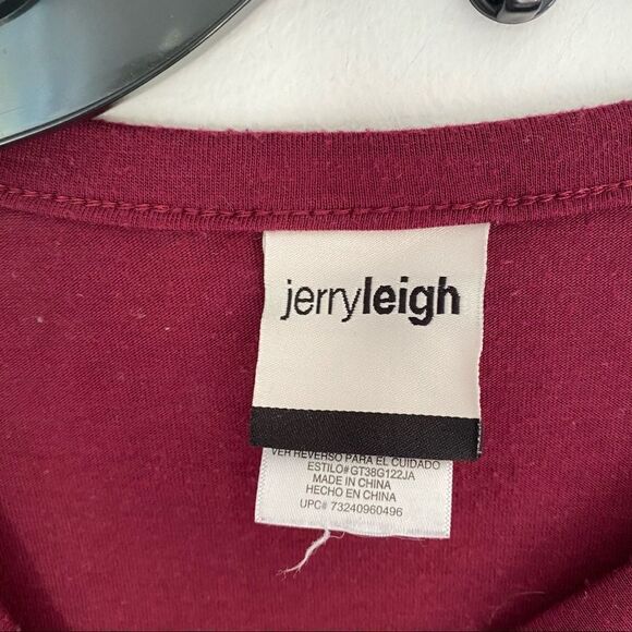 Jerry Leigh Jrs. Crew Neck Short Sleeve Tie Front Printed Tee - Picture 2 of 4